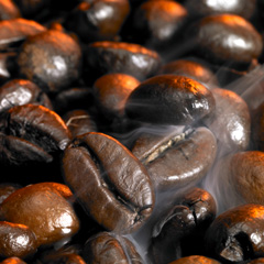 roasting coffee